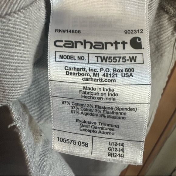 Carhartt Women’s Rugged Flex Relaxed Fit Gray Flannel Shirt L (12-14) - Picture 4 of 5